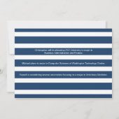 Invitation Group Graduation Party Three Photo Blue (Dos)