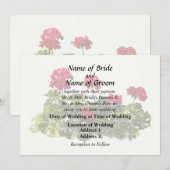 Invitation Group of Red Geraniums (Devant / Derrière)