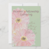 Invitation Groupe de femmes | Pink Gerber Daisy Flat (Devant)