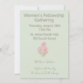 Invitation Groupe de femmes | Pink Gerber Daisy Flat (Dos)