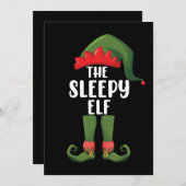 Invitation Groupe de jumelage des elfes endormis Noël (Devant / Derrière)