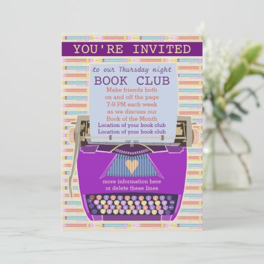 Invitation Groupe de lecture 1 du club de lecture personnalis (Debout devant)