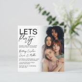 Invitation Groupe de photos recto-verso pour une fête d'anniv (Debout devant)