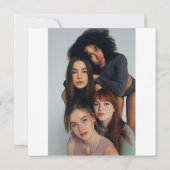 Invitation Groupe de photos recto-verso pour une fête d'anniv (Dos)