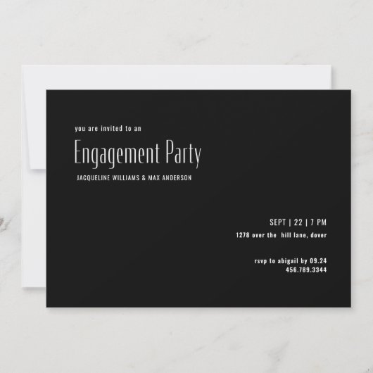 Invitation Groupe d'engagement B/W ultra moderne (Devant)