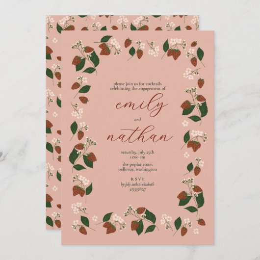 Invitation Groupe d'engagement des fraises (Devant / Derrière)