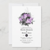 Invitation Groupe d'engagement gothique noir, violet et argen (Devant)