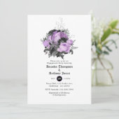 Invitation Groupe d'engagement gothique noir, violet et argen (Debout devant)