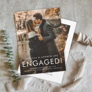 Invitation Groupe d'engagement Mariage photo de type simple 2