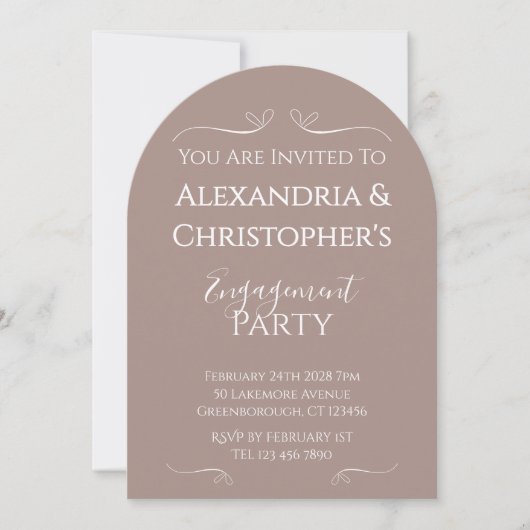 Invitation Groupe d'engagement Mariage simple (Devant)