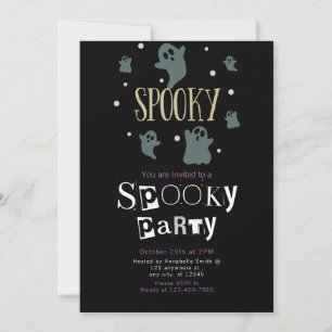 Invitation Groupe éffrayant Ghosts Head Halloween