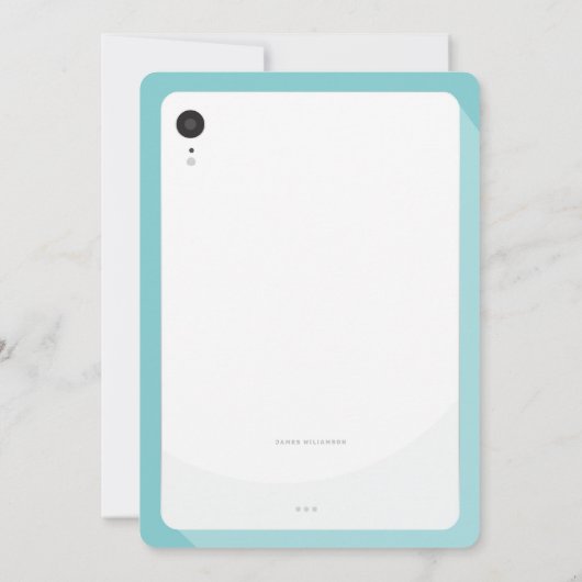 Invitation Groupe en ligne Conversation vidéo Tablet Texte Pa (Dos)