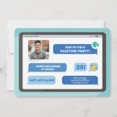 Invitation Groupe en ligne Conversation vidéo Tablet Texte Pa (Devant)