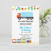 Invitation Groupe mixte de camions et de trains (Debout devant)