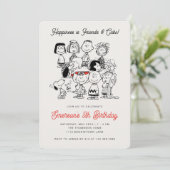 Invitation Groupe Peanuts Classique d'anniversaire | Snoopy e (Debout devant)