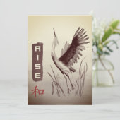 Invitation Grue de Sumi-e (Debout devant)