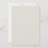 Invitation Grue Feuillage Floral 80e Anniversaire (Dos)