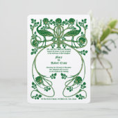Invitation Grues Art Nouveau en Mariage Bush Rose (Debout devant)