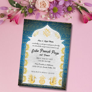 Invitation Gruhapravesam Golden