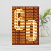 Invitation Grunge 60e anniversaire Gold et Brown W1048 (Debout devant)