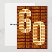 Invitation Grunge 60e anniversaire Gold et Brown W1048 (Devant / Derrière)