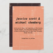 Invitation Grunge à texture vintage (Devant / Derrière)