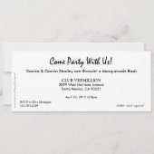 Invitation grunge audacieuse géniale de partie de (Dos)