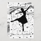 Invitation Grunge Ballerina (Devant / Derrière)