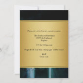 Invitation Grunge Black & Gold Metal 21e Anniversaire Mans (Dos)