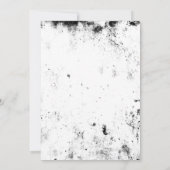 Invitation Grunge Black & White Boy Birthday Party (Dos)