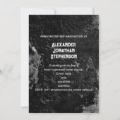 Invitation Grunge Concrete 3 Photo Boys Guys Graduation (Dos)