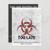 Invitation Grunge de Biohazard de modèle personnalisable (Devant / Derrière)