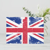Invitation grunge de drapeau d'Union Jack (Debout devant)