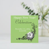 Invitation grunge de partie de réveillon de la (Debout devant)