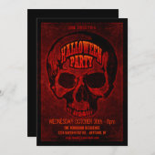 Invitation grunge foncé de partie de Halloween de (Devant / Derrière)