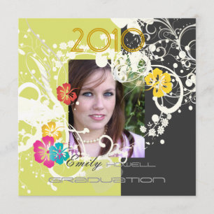 Invitation Grunge Graduation 2010/Cadre cardiaque/papillons