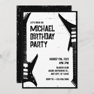 Invitation Grunge Guitare