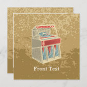 Invitation Grunge Jukebox (Devant / Derrière)