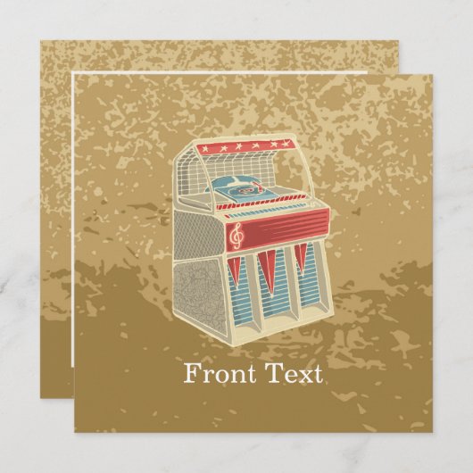 Invitation Grunge Jukebox (Devant / Derrière)