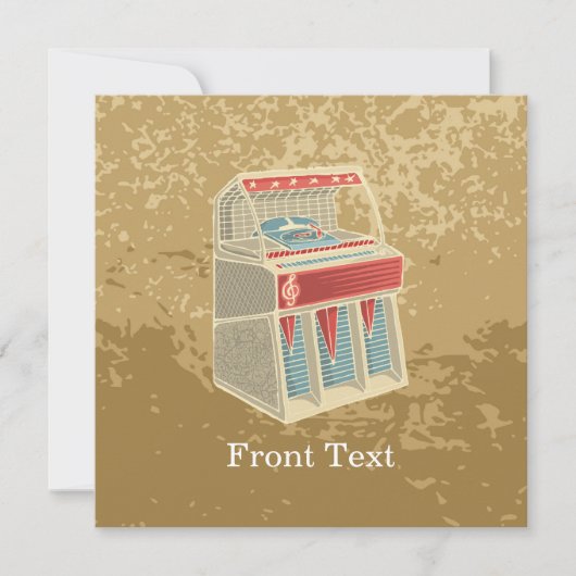 Invitation Grunge Jukebox (Devant)