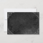 Invitation Grunge Rose Damask Gothique Note Card (Devant)