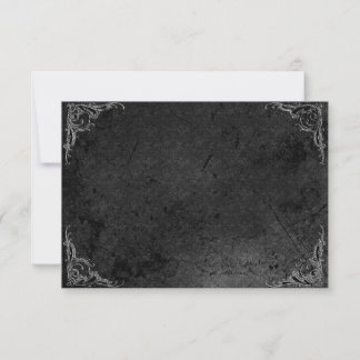 Invitation Grunge Rose Damask Gothique Note Card