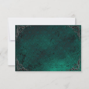 Invitation Grunge Rose Damask Gothique Note Card