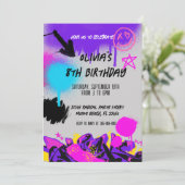 Invitation Grunge Spray Peinture Graffiti Anniversaire Invita (Debout devant)