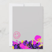 Invitation Grunge Spray Peinture Graffiti Anniversaire Invita (Dos)