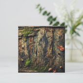 Invitation Grungy Autumnal Mossy Wood Scrapbook (Debout devant)