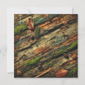 Invitation Grungy Autumnal Mossy Wood Scrapbook (Dos)