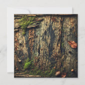 Invitation Grungy Autumnal Mossy Wood Scrapbook (Devant)