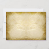 Invitation grungy vintage vieux papier répétition dîner invit (Dos)