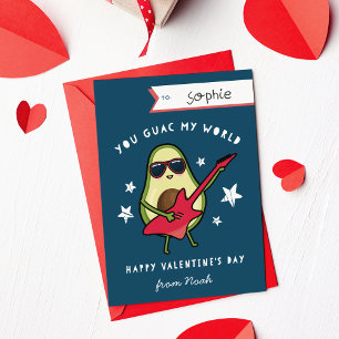 Invitation Guac My World Classroom Valentines Day Card